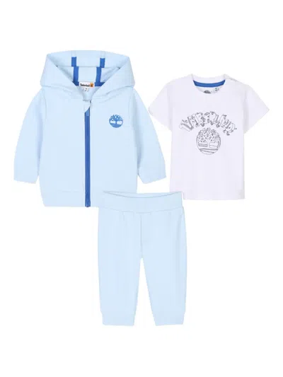 Timberland Babies' Hooded Tracksuit Set In Blue