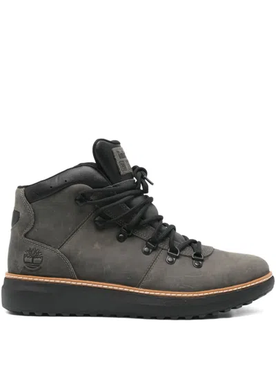Timberland Hudson Road Lace-up Leather Boots In Gray