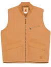Timberland Beige Jacket With Zip Front And Stand-up Collar In Beige
