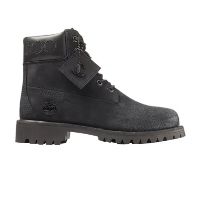 Pre-owned Timberland Jimmy Choo X 6 Inch Premium Boot 'black Glitter' | Men's Size 10
