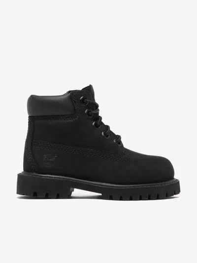Timberland Kids 6 Inch Lace-up Waterproof Boots In Black