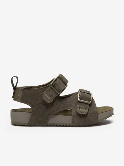 Timberland Kids Castle Island Backstrap Sandals In Green