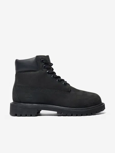 Timberland Kids Nubuck 6 Inch Premium Boots Eu 40 Us 7 Uk 6.5 Black By Childsplay Clothing