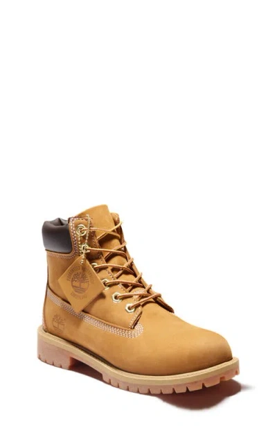 Timberland Kids' Premium 6-inch Waterproof Boot In Wheat