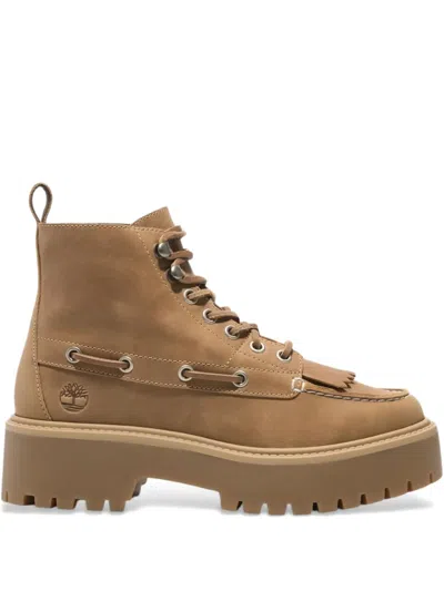 Timberland Kiltie Stone Street Boots In Brown