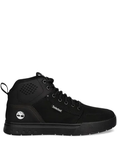 Timberland Lace-up Logo Boots In Black