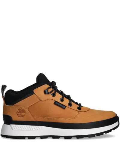 Timberland Lace-up Panelled Sneakers In Green