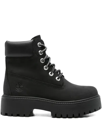 Timberland Lace-up Suede Ankle Boots In Black