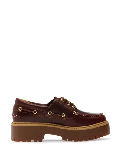 Timberland Lace-up Platform Boat Shoes In Brown