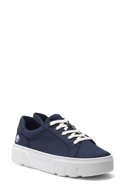 Timberland Laurel Court Platform Trainer In Navy Canvas