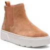 Timberland Women's Laurel Court Mid Pull On Sneaker In Rust Suede