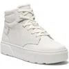 Timberland Laurel High Top Platform Sneaker In White Full Grain