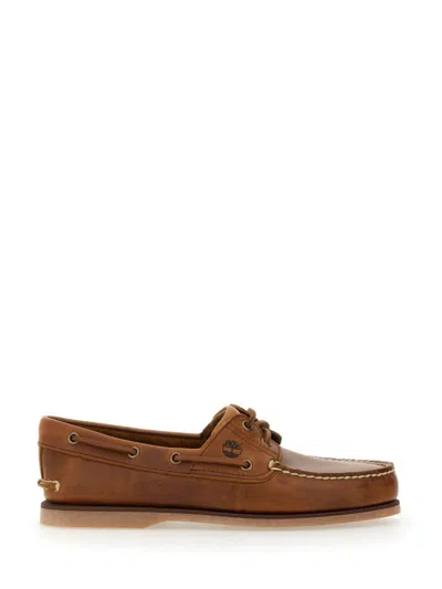 Timberland Leather Boat Moccasin In Brown