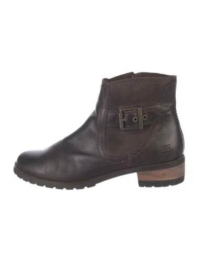Pre-owned Timberland Leather Boots In Black
