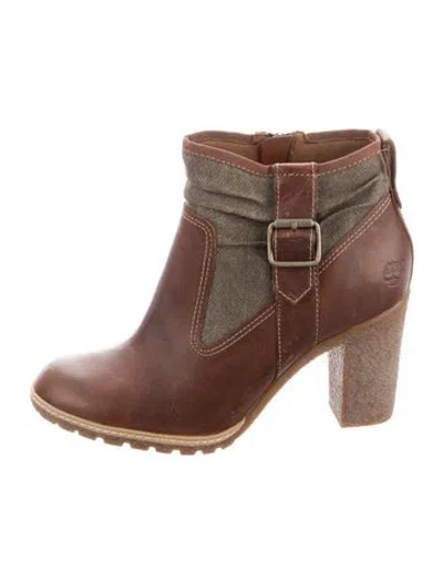 Pre-owned Timberland Leather Boots In Brown