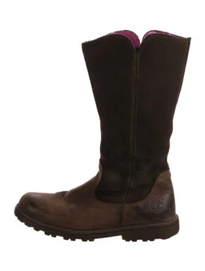 Pre-owned Timberland Leather Boots In Brown