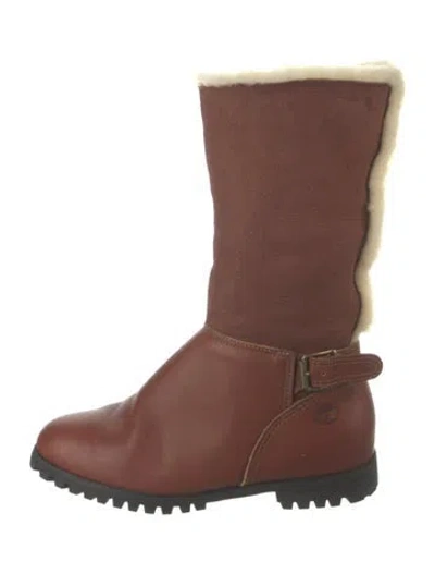 Pre-owned Timberland Leather Boots In Brown