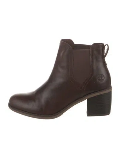 Pre-owned Timberland Leather Chelsea Boots In Brown