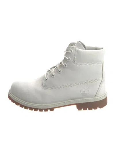 Pre-owned Timberland Leather Combat Boots In Brown