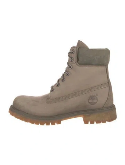 Pre-owned Timberland Leather Combat Boots In Green