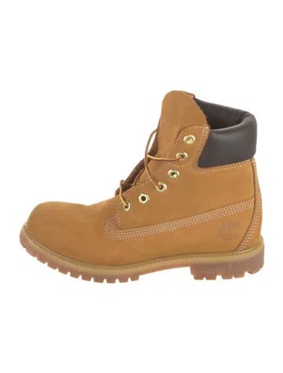 Pre-owned Timberland Leather Combat Boots In Neutral