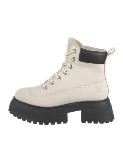Pre-owned Timberland Leather Combat Boots In Neutral