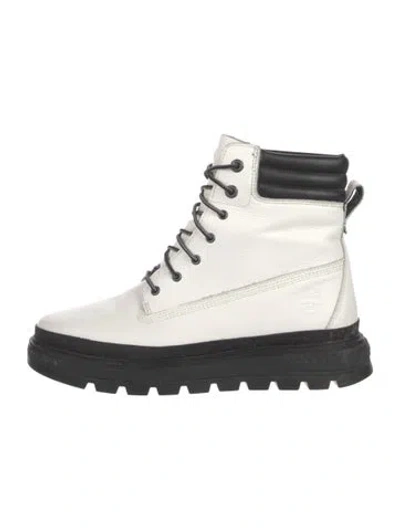 Pre-owned Timberland Leather Combat Boots In White