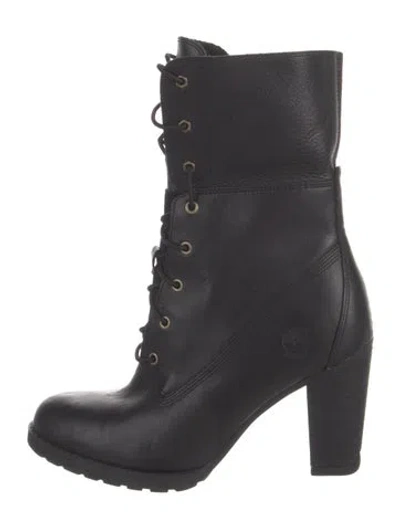 Pre-owned Timberland Leather Lace-up Boots In Black