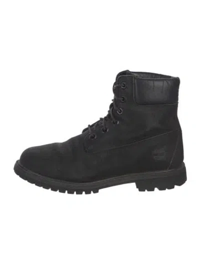 Pre-owned Timberland Leather Lace-up Boots In Black