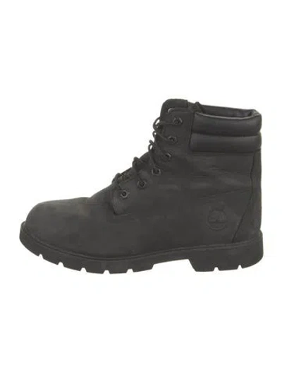 Pre-owned Timberland Leather Lace-up Boots In Black