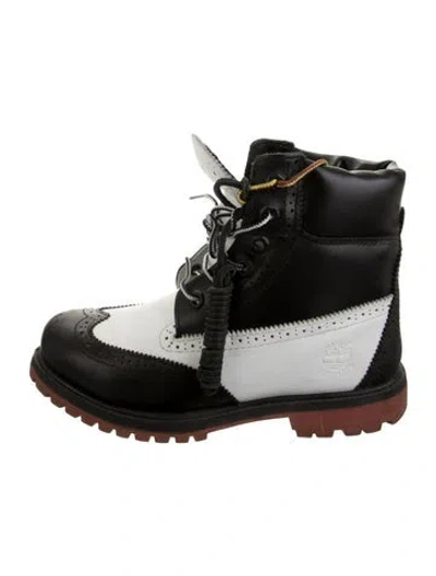 Pre-owned Timberland Leather Lace-up Boots In Black