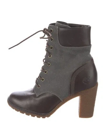 Pre-owned Timberland Leather Lace-up Boots In Brown