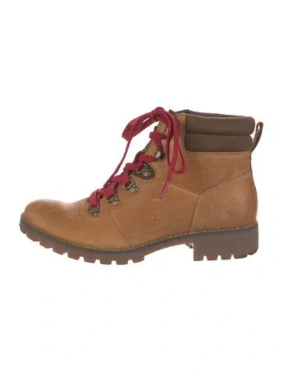 Pre-owned Timberland Leather Lace-up Boots In Brown