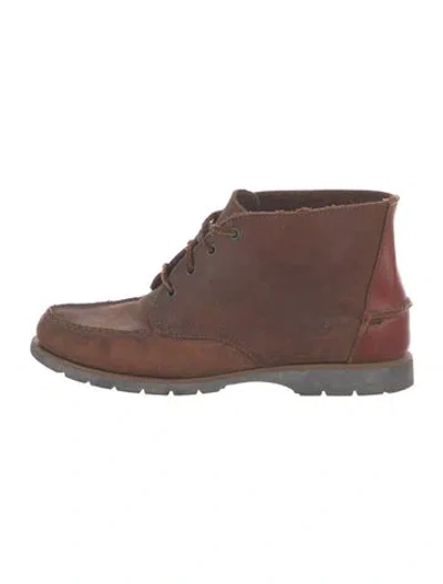Pre-owned Timberland Leather Lace-up Boots In Brown