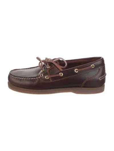 Pre-owned Timberland Leather Loafers In Brown