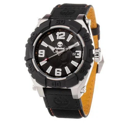 Timberland Leather Men's Watch In Black
