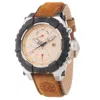 Timberland Brown Leather Watch In Brown