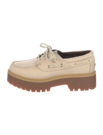 Pre-owned Timberland Leather Oxfords In Neutral
