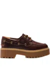 Timberland Boat Shoes Con Plateau Stone Street W Marrone Scuro In Brown