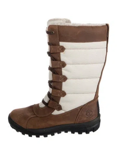 Pre-owned Timberland Leather Snow Boots In Brown/neutrals