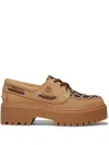 Timberland Leopard-print Loafers In Brown