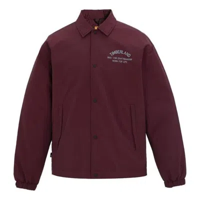 Timberland Letter Printed Shirt 'burgundy'