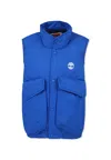 Timberland Light Blue Gilet For Boy With Tree In Light Blue