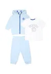 Timberland Light Blue Suit For Baby Boy With Tree In Light Blue