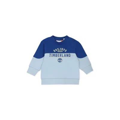 Timberland Light Blue Sweatshirt For Baby Boy With Logo