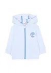 Timberland Light Blue Sweatshirt For Boy With Logo In Blue