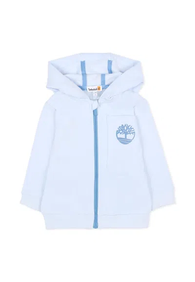 Timberland Babies' Light Blue Sweatshirt For Boy With Logo