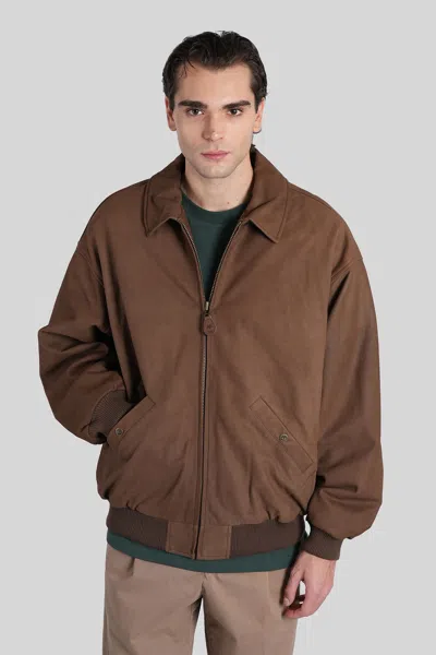 Timberland Limited Release Reis Bomber Jacket In Brown Leather