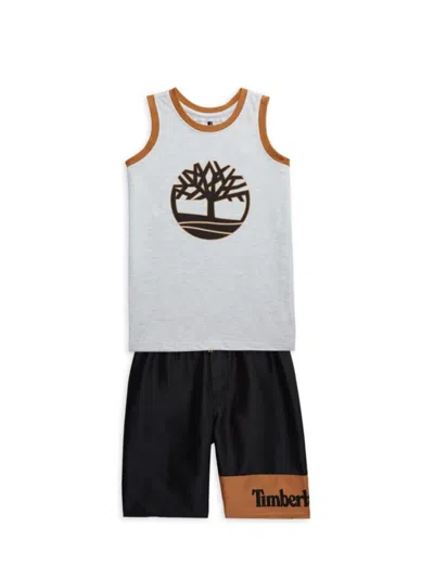 Timberland Babies' Little Boy's 2-piece Logo Graphic Swim Suit In Assorted