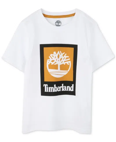 Timberland Kids' Little Boys Short-sleeve Logo Graphic T-shirt In White